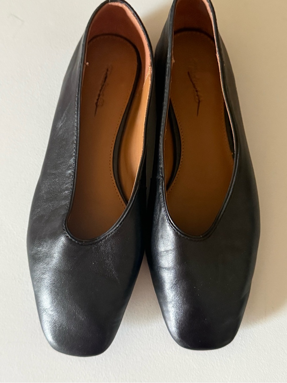 Madewell Classic Black Leather Women's Ballet Flats